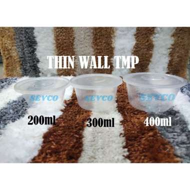 1 BKS THINWALL FOOD CONTAINER TMP BULAT / THIN WALL BULAT ISI 25 PCS 200ml BULAT