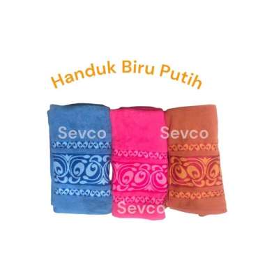 Handuk Mandi Biru Putih / Handuk Besar Dewasa