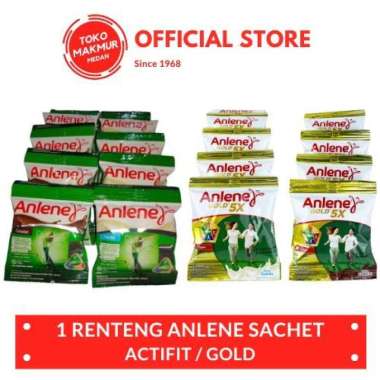 1 RENTENG ANLENE ACTIFIT / GOLD SACHET 25 GR ISI 10 PCS ACTIFIT COKLAT