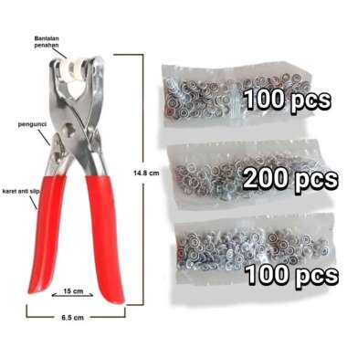 Tang Kancing Snap Untuk Kancing Pakaian Celana Sandal Set Tang Pengikat Tang Besi+100 set