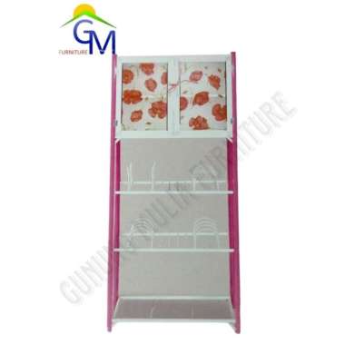 Rak Piring Aluminium Box Kaca Type 444 555 555