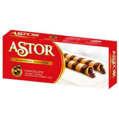 Promo Harga Astor Wafer Roll Double Chocolate 150 gr - Blibli