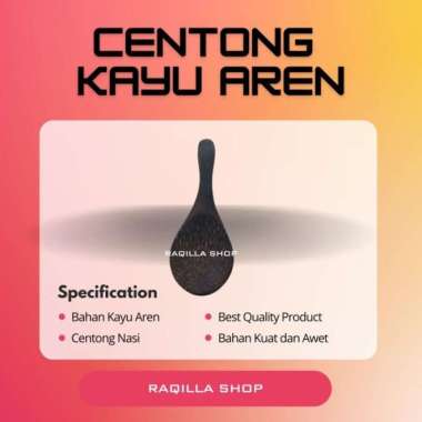 Centong Nasi Kayu Aren Unik Antik Alami Murah