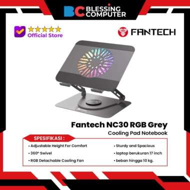 Cooling Pad Fantech NC30 RGB Grey Notebook