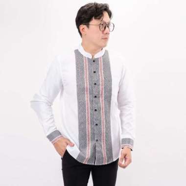 Jane Frey Clothing 8104 Kemeja Panjang Shanghai M-XXL Kemeja koko Seri Putih M LW White Khafi