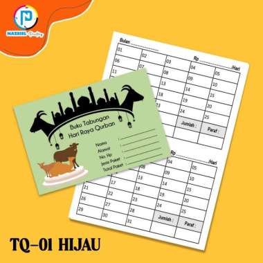 (NON CUSTOM) LANDSCAPE Tabungan Hari Raya Qurban Tabungan Qurban Harian V1 kertas BC warna 6 Lembar 