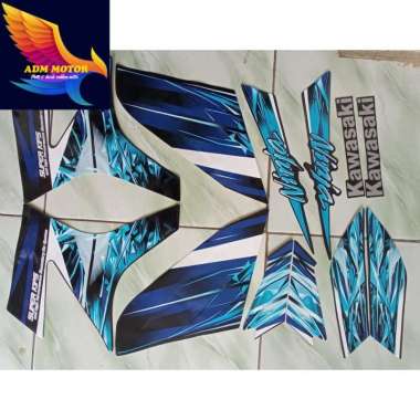stiker striping kawasaki ninja r 150m 2007 2008 kualitas premium bergaransi BIRU