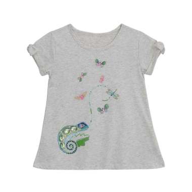 TORIO Basic T-Shirt Lizard - Kaos Anak Perempuan 6-7Y