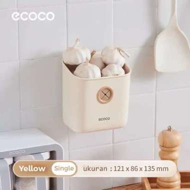 ECOCO Wall Storage Box - Keranjang penyimpanan bawang dapur jahe dan bawang putih rak multi-fungsi p