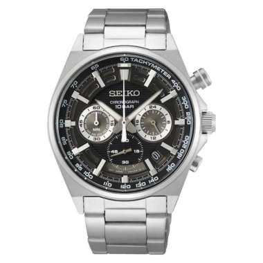 Seiko Chronograph SSB397P1 Chronograph Black Dial Silver Stainless Steel - Jam Tangan Pria