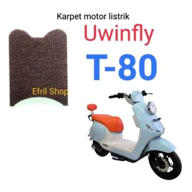 Karpet sepeda motor listrik Uwinfly T80 Uwinfly T 80 Hitam