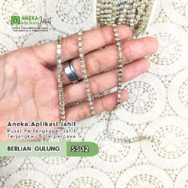1 METER PERMATA / DIAMOND CANGKANG / BERLIAN METERAN SS 12 SS 12 PUTIH