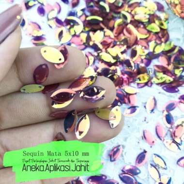 SEQUIN PAYET PIRING MATA 5X10 MM (5 GR) SILVER