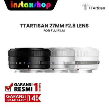 INSTAXSHOP TTArtisan 27mm F2.8 Fuji X Auto Focus Lensa Kamera BLACK
