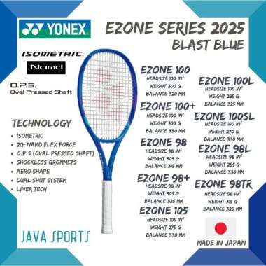 Raket Tenis Yonex Ezone Series 2025 Blast Blue 100 100L 100SL 100+ 98 98L 98+ 98TR 105 Official Resm