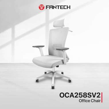 Fantech OCA258S OC-A258S V2 Kursi Kantor Kerja Premium Office Chair Ergonomic OCA 258S White