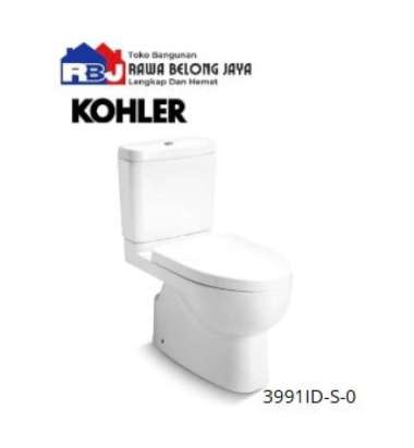 Kohler K-3991ID-S-0 Kloset Duduk Skirted 2PC Putih dengan Dual Flush Class 5 Flushing Technology