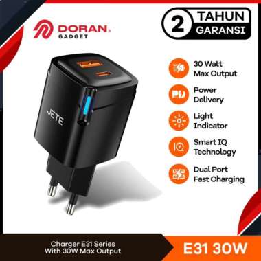 Charger Hp 30W JETE E31 Dual Port Fast Charger 30 Watt Garansi Resmi
