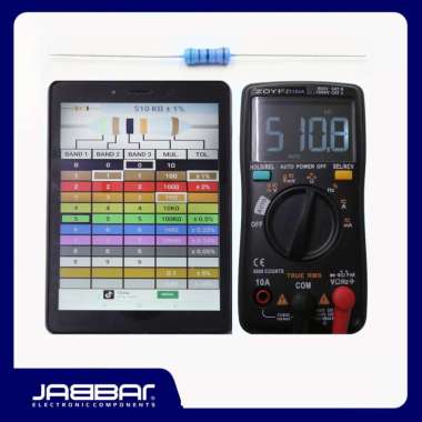 RESISTOR 510K OHM 1/2W 1% DIP - BIRU - 10PCS