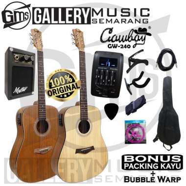 ORIGINAL!!! Gitar Akustik Elektrik Cowboy GW-240 NA/NS EQ Prener New AKUSTIK MURAH GW-240 NS