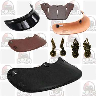 Trooper Custom Accessories Helm Retro Vintage Classic Leather Cakil Fullface Halfface Helmet Button