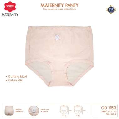 Sorex Celana Dalam Wanita Hamil Katun Cutting Maxi Highwaist Maternity Panty Adjustable CD 1153 Size