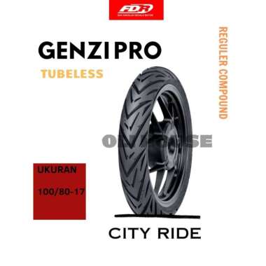 Ban Luar Motor FDR Genzi Pro Ukuran 100/80 120/80 Ring 17 Tubeless 100/80-17