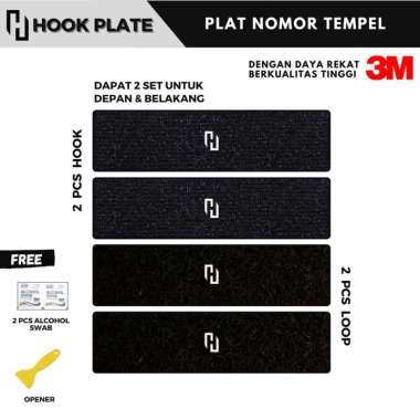 Hook Plate Dudukan Plat Mobil Frameless Tanpa Bingkai - Plat Tempel