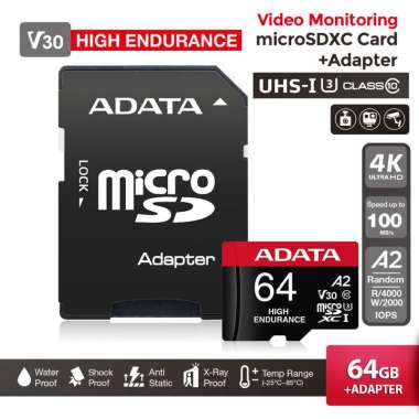 ADATA High Endurance Micro SDXC UHS-I Memory Card 64GB