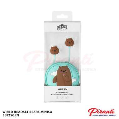 WIRED HEADSET BEARS MINISO / Heat Set Karakter beruang Miniso