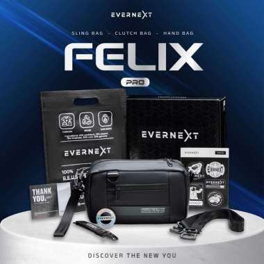 EVERNEXT - TAS SELEMPANG PRIA ANTI BARA SLING BAG FELIX 2.0 WATERPROOF CLUTCH BAG PRIA ANTI AIR POUC