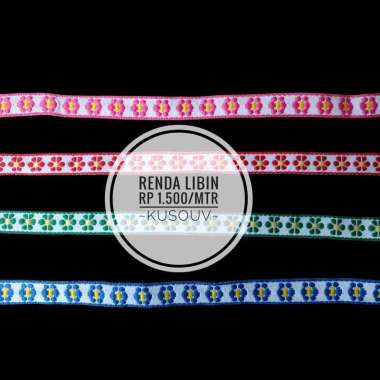 Renda/Renda Melati/Libin/Bunga/Beruang/Pita/Variasi/Motif/Zigzag/Air 1 Meter Renda Motif