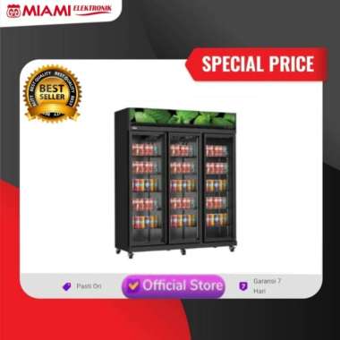 showcase Gea Expo 1180IC Black / Cooler Gea 3pintu Expo1180iC Hitam