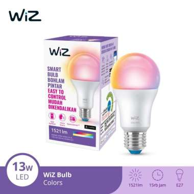 WiZ Lampu Smart LED 13W WiFi Smart Bulb RGB Warna - Lampu Tidur