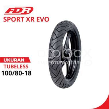 BAN MOTOR FDR SPORT XR EVO UKURAN 100/80 120/80 RING 18 TUBELESS 100/80-18