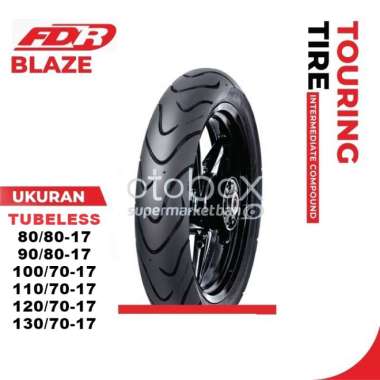 BAN MOTOR FDR BLAZE UKURAN 80/80 90/80 100/70 110/70 120/70 130/70 RING 17 TUBELESS 80/80-17