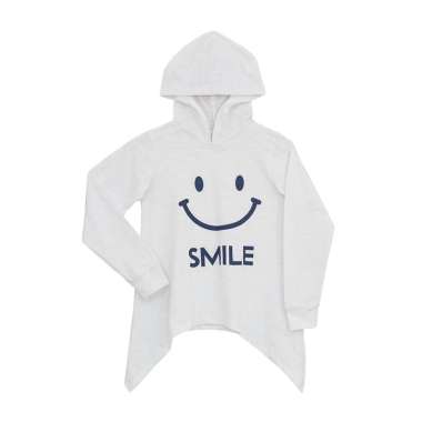 TORIO Basic Hoodie White Smile - Atasan Anak Perempuan 11-12Y