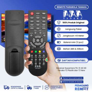 Remot Remote Receiver Parabola Tanaka Nusantara TN-01 4K HD Ori / Transvision Nusantara HD KU / C Ba