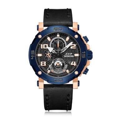 Expedition 6769 Rosegold Blue Black Leather New Size GCLURBA