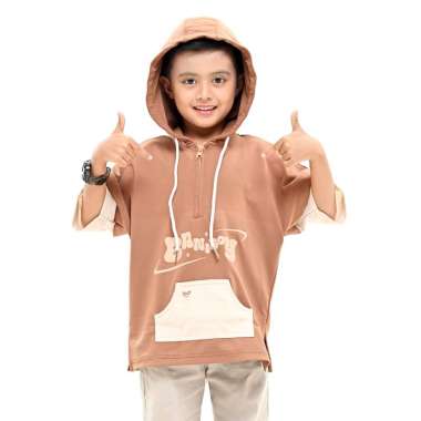 Rabbani - Baju Kaos Anak Laki-Laki Lengan Pendek Bani Batuta Kaskid Reyhan Exclusive 3-4Y 38X Brown