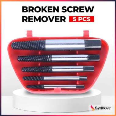 Screw Extractor 5 IN 1 Broken Screw Remover Baut Sekrup Screw Extractor Set Sekrup Set 5 PCS Alat Pe
