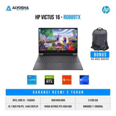 laptop HP victus 16 R0889TX core i5 13500H 16GB ddr5 ssd 512GB nvidia RTX4050 6Gb