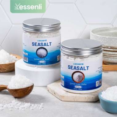 ESSENLI Garam Laut Murni Halus / Garam Kasar / Seasalt seharga Kasar