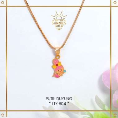 LIONTIN ANAK KARAKTER PUTRI DUYUNG KEKINIAN LIONTIN EMAS ASLI KADAR 6K (300) & 8K (375) LIONTIN ANAK