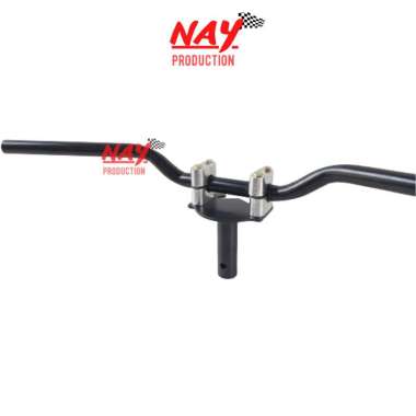 Paket Stang Rzr Plus Dudukan Stang Racing Road Race Universal Motor Matic dan Bebek Honda Yamaha Suz