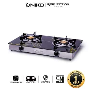 NIKO Kompor Gas Meja 2 Tungku - Niko Reflection Series REFLECTION 1 - TULIP