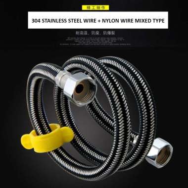 Flexible Hose Stainless 304 Selang Fleksibel Kran Sink Wastafel Closet, Ukuran 80 cm