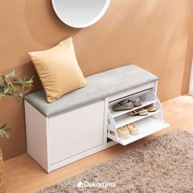 Dekoruma KEIJI Rak Sepatu Layer Puff dengan Tempat Duduk / Bench