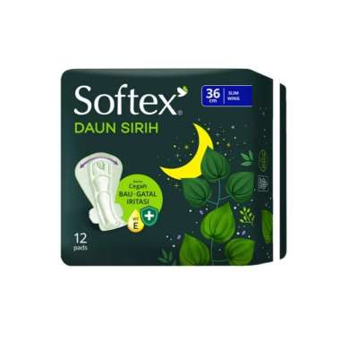 Softex Daun Sirih Malam 36 cm - Pembalut Wanita Wings 12 s