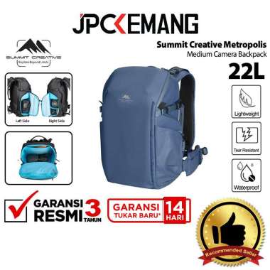 JPC KEMANG Summit Creative Metropolis 22L Medium Camera Backpack Ransel Tas Kamera Bag 22 L GARANSI